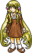 animated sprite of a blinking chi from the anime 'chobits'